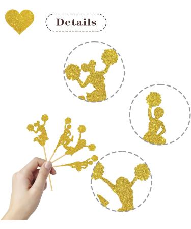MonMon & Craft Cheerleading Cupcake Toppers/Gymnastics Dacing Ballet Cupcake Decor/Baby Shower/Girls Birthday Party Cupcake Decorations - 24 Pcs Glitter - Buy Online on GoSupps.com