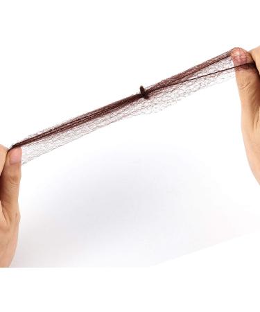 ZEONHEI 200 PCS 20 Inch Hair Nets - Invisible Elastic Edge Mesh Nylon for Bun - Pack of 100 Black & 100 Brown - Buy Online on GoSupps.com