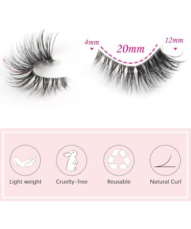 Kiusatig Half Lashes Fluffy Wispy Cat Eye Lashes 3/4 Lashes Natural Look Eyelashes 10 Pairs False Eyelashes Clear Band Corner Lashes H-10(10pairs) - Buy Online on GoSupps.com