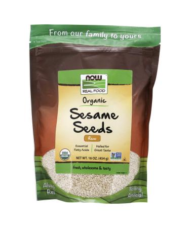 Now Foods Real Food Organic Raw Sesame Seeds 16 oz (454 g) - Buy Online on GoSupps.com