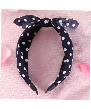 minkissy Bowknot Hair Band Women Hair Hoop Women Headband Polka Dot Headband Blue Miss Black and White Stripes Head Hair Accessories - Buy Online on GoSupps.com