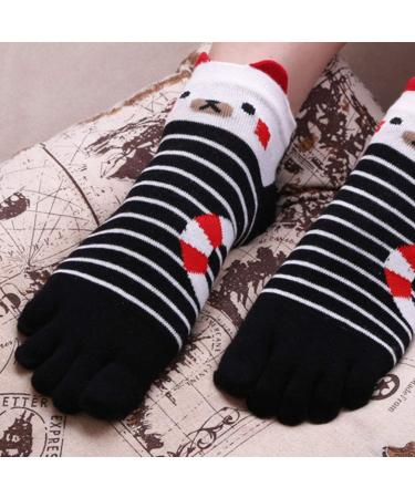 Holibanna Christmas Five Toe Socks - 4 Pairs of Warm No Show Cotton Toe Socks for Winter Festivities - Buy Online on GoSupps.com