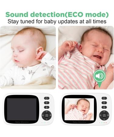 Pasuidu 3.2 inch Baby Monitor with Camera 2.4 GHz Eco Mode Lullabies 2x Zoom Temperature Display & VOX | International Shipping - Buy Online on GoSupps.com