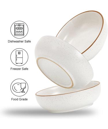Cottagecore Ceramic Cat Bowls - 5.19 Matte White Pet Dishes (3 Pack) for Food and Water - Buy Online on GoSupps.com