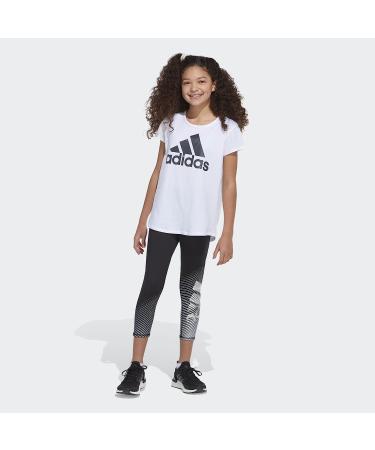 adidas Girls' Aeroready Graphic 7/8 Tights XL Slim Black - Performance Wear for Active Kids - Buy Online on GoSupps.com