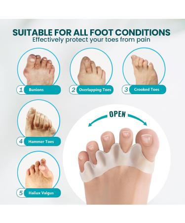 Toe Separators for Bunions - Promifun 8 Pack Toe Spacers | Correct Bunions & Restore Toes | Ideal for Running & Yoga - Buy Online on GoSupps.com