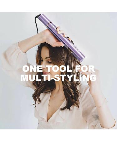 2-in-1 Hair Straightener and Curler - Round Flat Iron Combo for Curling and Straightening - Buy Online on GoSupps.com