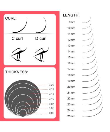 Premium 2D Curl Eyelash Extensions 8-15mm Mix | Individual Silk & Volume Lash Supplies - Buy Online on GoSupps.com