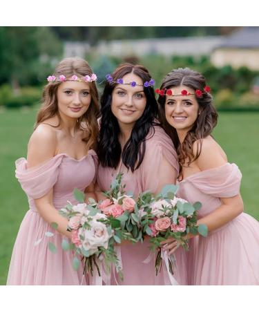 Aumiss LED Flower Crown Headband - 7PCS Luminous LED Flower Wreath for Women/Girls - Perfect for Wedding, Festival, Christmas & New Year Party - Buy Online on GoSupps.com