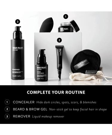 War Paint Men's Tinted Moisturiser - Cruelty-Free Vegan Makeup for Men - 5 Shades (Light) - Made in UK - Buy Online on GoSupps.com