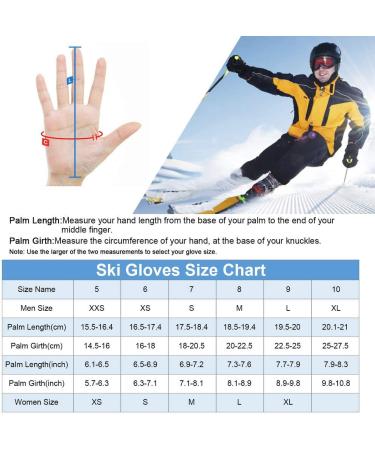 Unigear Ski Gloves for Men & Women - Waterproof Slipproof Winter Sport Gloves for Skiing Snowboarding & Ice Skating - XS Black - Buy Online on GoSupps.com