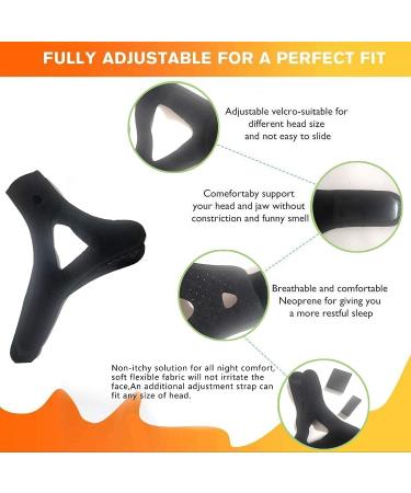 Adjustable Anti-Snoring Chin Strap - Breathable Sleep Aid for Men and Women - Stop Snoring Solution - Snore Reducing Device - One Size (Black) - Buy Online on GoSupps.com