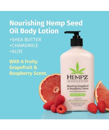 Hempz Grapefruit & Raspberry Cr me Body Lotion with Shea Butter and Hemp Seed Oil - Daily Moisturizing Cream for Skin Care - Large Size - Buy Online on GoSupps.com