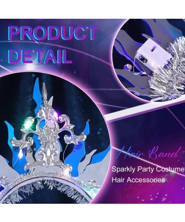 Zoestar Light Up Headband LED Flame Headbands Sparkly Glowing Headpiece Nightclub Party Rave Hair Accessories for Women - Buy Online on GoSupps.com