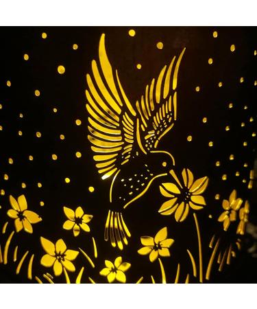 Hummingbird Solar Lantern Lights Outdoor Hanging Metal Decor Lanterns-Waterproof LED Decorative Light for Garden Patio Yard Lawn Backyard Front Porch as Gifts for Mom Grandma Women (2 Hummingb 2 Hummingbirds and 2 Dragonflies 4 - Buy Online on GoSupps.com