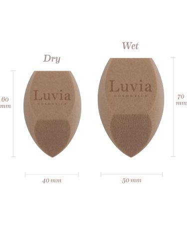 Makeup Sponge Set in Diamond Shape - Luvia Cosmetics - Makeup Blender Elegance Coffee - Buy Online on GoSupps.com