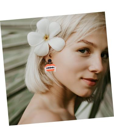 COLLBATH 4 Pairs Tooth Earrings Personality Earrings Women s Earrings Ornament Earrings for Women Dental Student Earrings Girls Halloween Earrings Ladies Miss Punk Acrylic - Buy Online on GoSupps.com