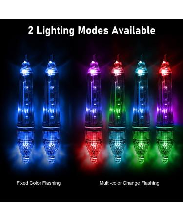 6 PCS Deep Drop LED Fishing Lights - Waterproof Colorful Flashing Strobe Bobbers for Saltwater & Freshwater Fishing - Buy Online on GoSupps.com