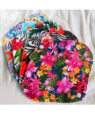Organic Bamboo Super Absorbent Menstrual Cloth Pads - Reusable & Washable | Includes Storage Bags - Buy Online on GoSupps.com