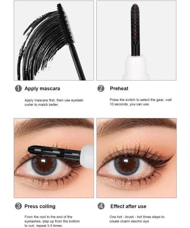 Electric Eyelash Curler Heated Eyelash Curler Safe Electric Eyelash Curler for Women - Quick Heating Eyelash Curler with 3 Heating Modes for Dating Travel Business Trips Enhanced Eyelashes - White - Buy Online on GoSupps.com