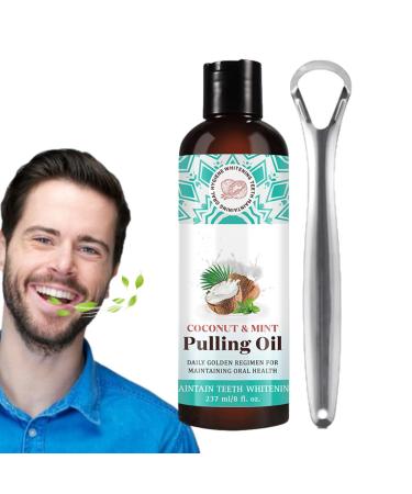 Mundwater for fresh breath |Mundwater for healthy gums |237ml oil -pulling mouthwash |Natural breathing freshly mouthwash including tongue scraps to promote the mouth