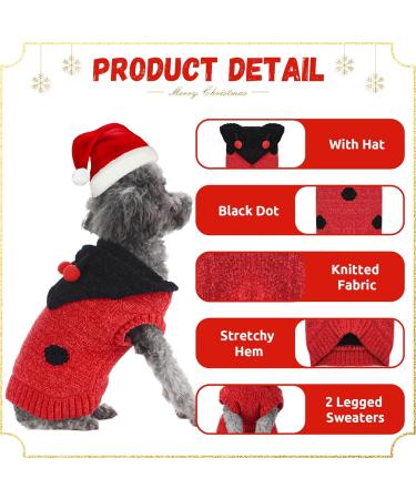 TENGZHI Dog Jumpers Puppy Pullover Dog Hoodies Small Dog Sweaters Puppy Cat Jumpers Ladybug with Lovely Antennae(Ladybug L) Large Ladybug - Buy Online on GoSupps.com