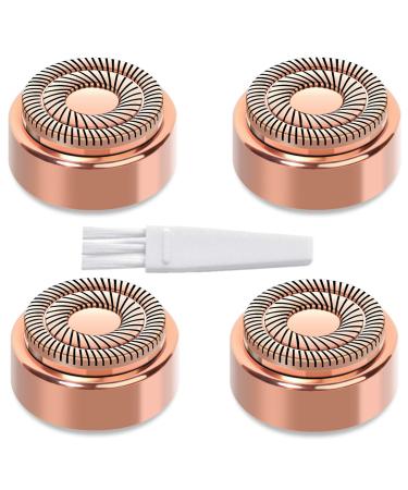 Facial Hair Remover Replacement Heads Generation 2 for Finishing Touch Flawless Facial Hair Removal Tool for women,Double Halo Painless and Smooth As Seen On TV, 18K Gold-Plated Rose Gold