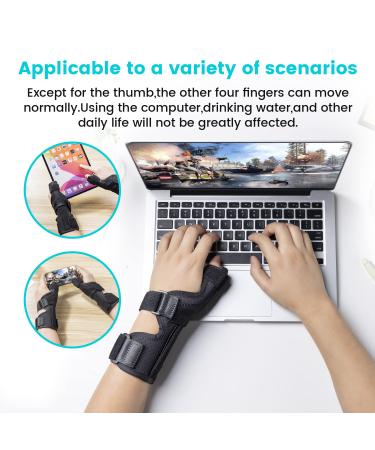 Thumb Splint Spica for Tendonitis & Pain Relief - Adjustable Brace for Left & Right Hand | Support for De Quervain's & Sprains - S/M Size - Buy Online on GoSupps.com