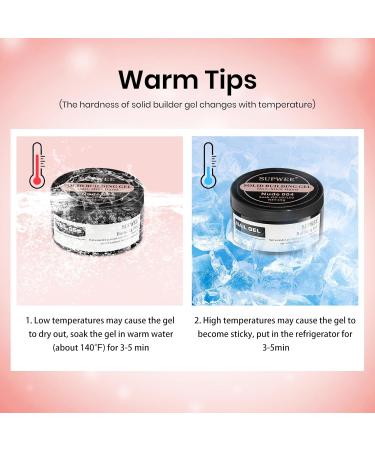 Supwee Solid Gel Nail Extension - Multifunctional Non-Stick Hand Sculpture Build-Up Gel for Nail Art & Carving Patterns - Buy Online on GoSupps.com