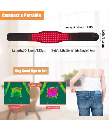 Naviocean Red Infrared Light Therapy Belt - Pain Relief Wrap with Timer for Back, Shoulder, Knee Joints - 660NM 850NM Near-Infrared LED Light Device - Buy Online on GoSupps.com