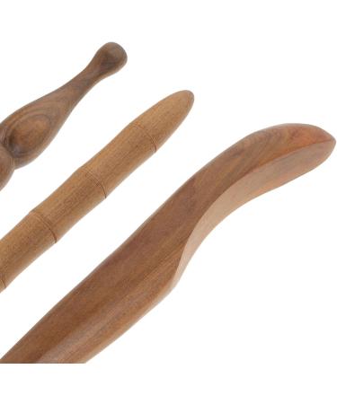 Exceart 3-Stick Acupressure Massage Tool - Wooden Eye & Meridian Massage Pen | International Shipping - Buy Online on GoSupps.com