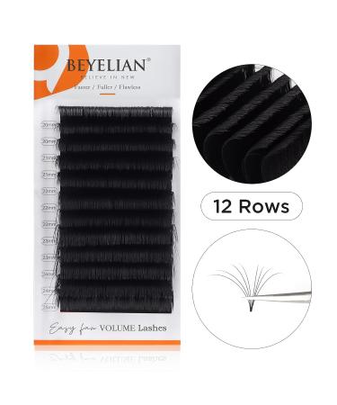 BEYELIAN 0.07 C Curl Easy Fan Volume Lash Extensions 20-25mm Mixd - Semi-permanent Blooming Lashes for Professionals - Buy Online on GoSupps.com