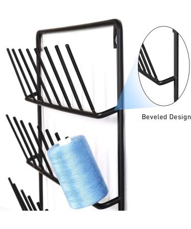 Haitarl 32-Spool Sewing Thread Rack | Wall-Mounted Metal Holder for Organizing Sewing Thread and Embroidery Tools - Buy Online on GoSupps.com
