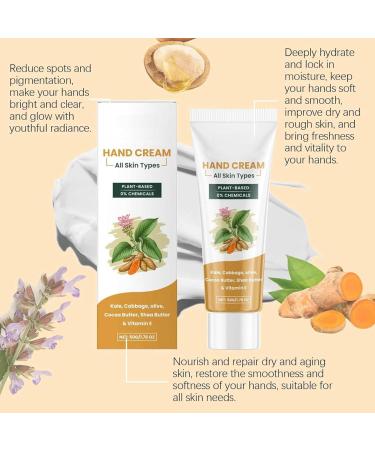 Ceprznvey Hand Cream Hand Lightening Cream Moisturizing and Nourishing Hand Cream Daily Brightening Cream Hand Moisturizer for Dry Cracked Hands 50g - Buy Online on GoSupps.com