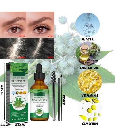 2023 New Castor Oil - 60ml Hair Treatment for Eyelashes & Eyebrows Growth Anti-Fall Care Moisturizing & Repairing Essential Oil - Buy Online on GoSupps.com