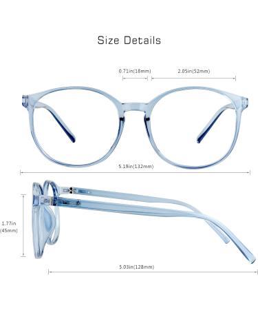 Buy Vision Global Blue Light-Blocking Glasses for Men & Women - Stylish Oval Anti-Reflective Computer & TV Reading Glasses - 2.5x Magnification - Buy Online on GoSupps.com