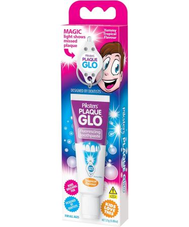 Piksters Plaque Glo Toothpaste for Children - Tropical Flavor | Effective Plaque Control & Fun Light - Buy Online on GoSupps.com