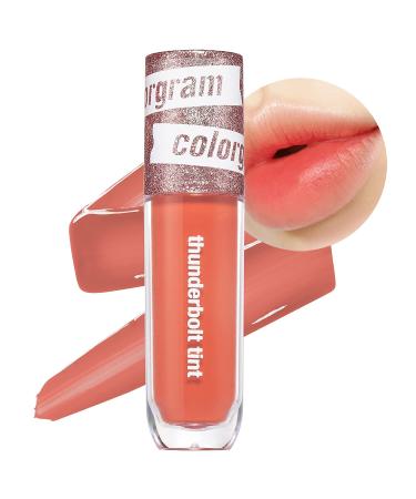 COLORGRAM Thunderbolt Tint Lacquer - 09 Soft Tok | Moisturizing, High Pigment, Vivid Color, Long-Lasting, Weightless Lip Stain with Argan Oil to Hydrate Lips 0.2 fl.oz., 4.5g
