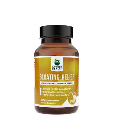 Avoirr Health Bloating and Gas Relief- Digestive enzymes for Women & Men Triphala Powder Organic Helps Stomach Bloat & Gut Cleanse -ibs-Anti Bloating Digestive & Gut Guardian 60 Veg Capsules-630mg
