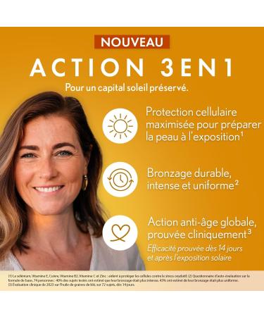  Oenobiol Oenobiol Sun Expert 3-in-1 Sun Preparation - Triple Action - Cellular Protection - Intense Tan - Global Anti-Aging - Clinically Proven - Food Supplement - 30 Vegetable Capsules - Buy Online on GoSupps.com