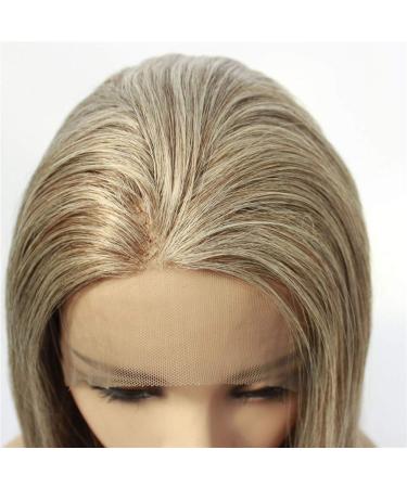 Short Straight Front Lace Wig for Women - Soft Chemical Fiber Hair with Adjustable Buckle - International Shipping Available - Buy Online on GoSupps.com