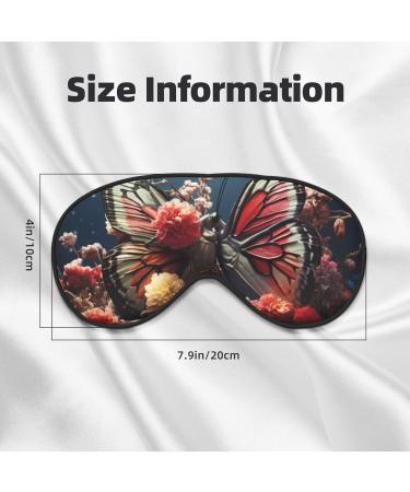 BREAUX Butterfly Kissing Flowers Print Double Sided Eye Mask | Blackout Sleep Mask for Women & Men | Comfortable All Night Rest - Buy Online on GoSupps.com