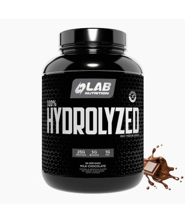 100% Hydrolyzed Whey Protein Isolate (5 Pounds Chocolate Flavor) 25gr of Protein Build Muscle Lean Muscle Growth Easy Digestion Gluten Free Lactose Free Fast Absorbing. Chocolate 5 Pound (Pack of 1)
