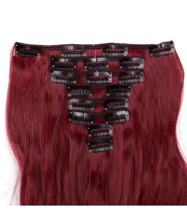 Buy S-noilite Clip-In Hair Extensions - 8 Part Set 18 Clips 60cm Chestnut Brown Mix Dark Red - Realistic Volume for Full Head - Buy Online on GoSupps.com