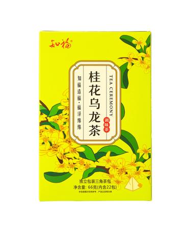 Osmanthus Oolong Tea Bags 66g / 2.3oz 22 Tea Bags Brew with Milk and Coffee Sweet and Aromatic Taste Chinese Tea Loose Leaf for Relax