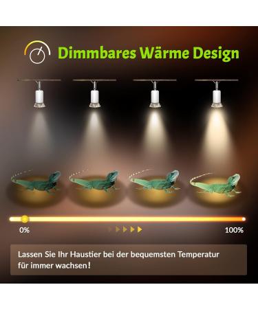 Bonlux E26/E27 50W Dimmable Heat Lamp | Full Spectrum UV UVA + UVB Sunlight for Reptiles Turtles and Amphibians - 2700K Heating Bulb - Buy Online on GoSupps.com
