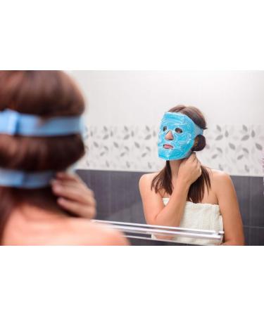 Sofida Cold Hot Gel Face Eye Mask - Reduce Puffy Dark Circles & Bags - Migraine Relief - Heat Ice Therapy Pack - Sinus Pressure & Acne Relief - Blue - Buy Online on GoSupps.com
