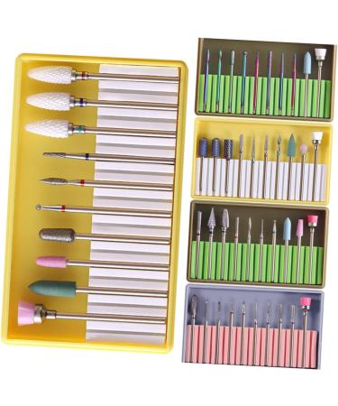 minkissy 2 Sets Cuticle Drill Bits Diamond Nail Bit Gel Nails Bit Tungsten Carbide Nail Drill Nail File Bits Nail File Electric Nail Art Supplies Electric Nail Filer Sand Tools Manicure - Buy Online on GoSupps.com