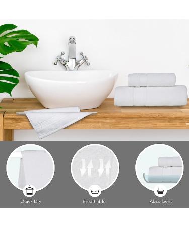 Nova Luxury Linen - Hotel Quality Turkish Towel Set (6 Pcs, Pure White) - Buy Online on GoSupps.com