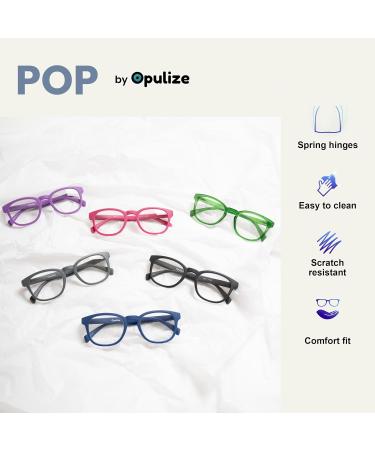 Opulize Round Reading Glasses with Pink Frame | Spring Hinges | Scratch Resistant | +2.00 Magnification - Buy Online on GoSupps.com